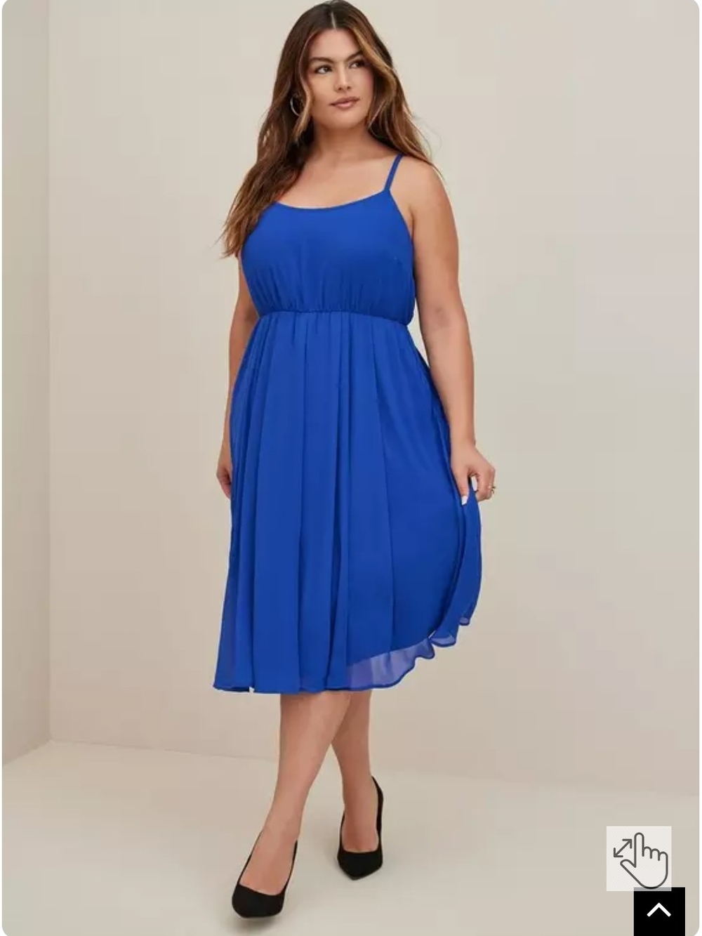 Torrid Electric Blue Spaghetti-Strap Midi Dress